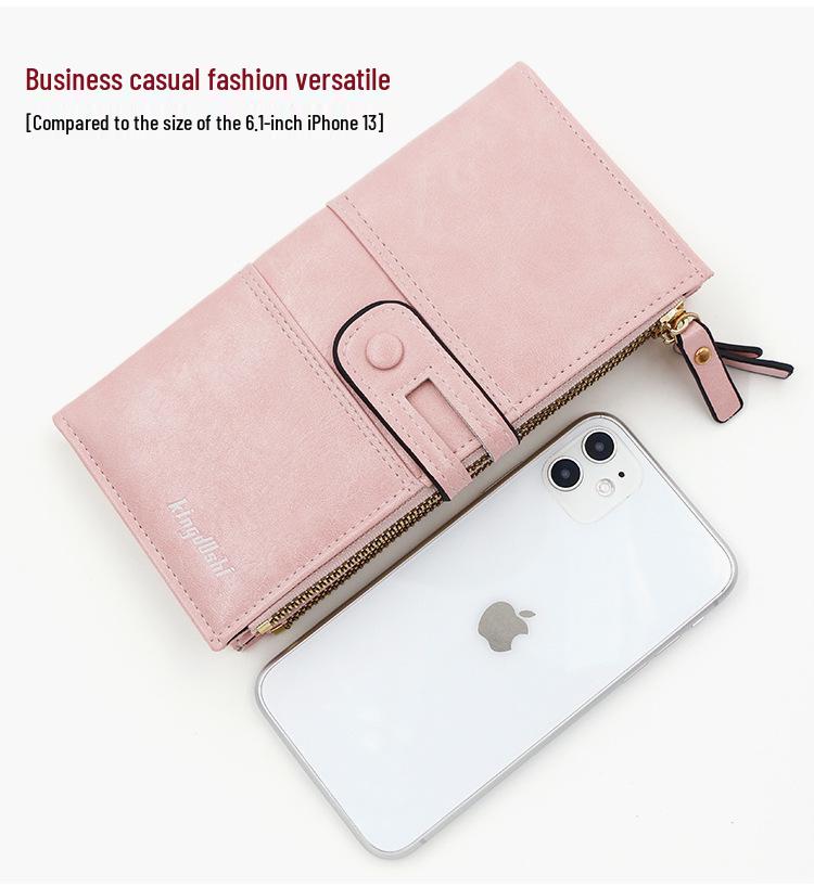 Женский длинный клатч: Мультикардхолдер и кошелек для телефона - Европейская и американская мода