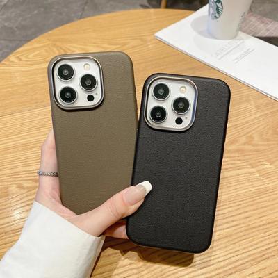 Высококачественный кожаный чехол для телефона IPhone15 Pro Max, тот же жесткий чехол для iPhone15, полная защита