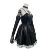 Anime Comic DEATH NOTE Cosplay Misa Amane Imitation Leather Sexy Dress Neck Jewelry Stockings Uniform Outfit Halloween Wig New