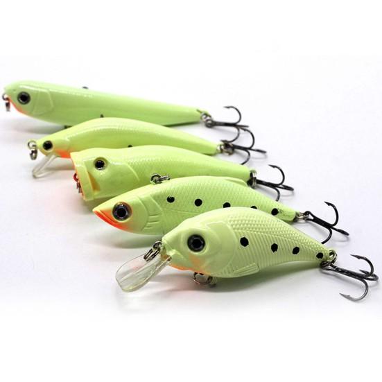 Ночная светящаяся рыболовная приманка, светящаяся искусственная твердая наживка, снасть с тройным крючком