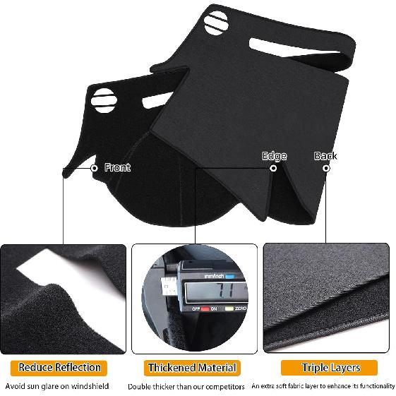 Dash Cover Mat  Fit For Hyundai Sonata 2011 2012 2013 2014 With Cutout For Speakers, Dashboard Cover Pad Protector