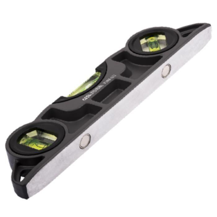 Professional Magnetic Spirit Level, Trapezoid, 22cm Long, Cast Iron