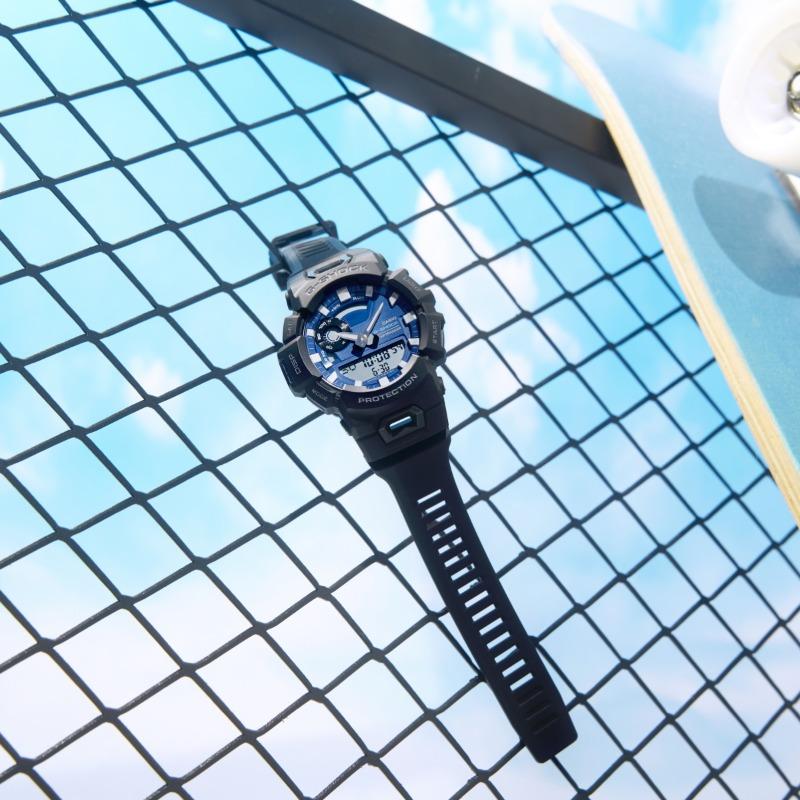 Casio Мужские кварцевые часы G-SHOCK с полимерным ремешком, водонепроницаемость 200 м, ударопрочность GBA-900CB-1A