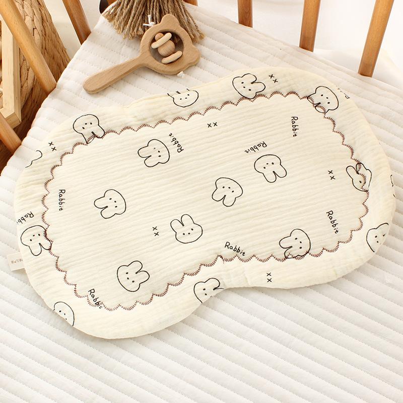 Подушка в стиле INS для новорожденного ребенка из марли в форме облака, U-образная подушка с хлопковым наполнителем, наволочка для детской подушки, коврик против срыгивания, плоская подушка