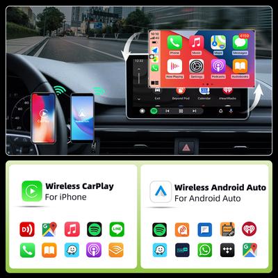 Беспроводной адаптер CarPlay 2 в 1 для Apple iPhone Android, быстрое подключение проводного адаптера Carplay Smart AI Box