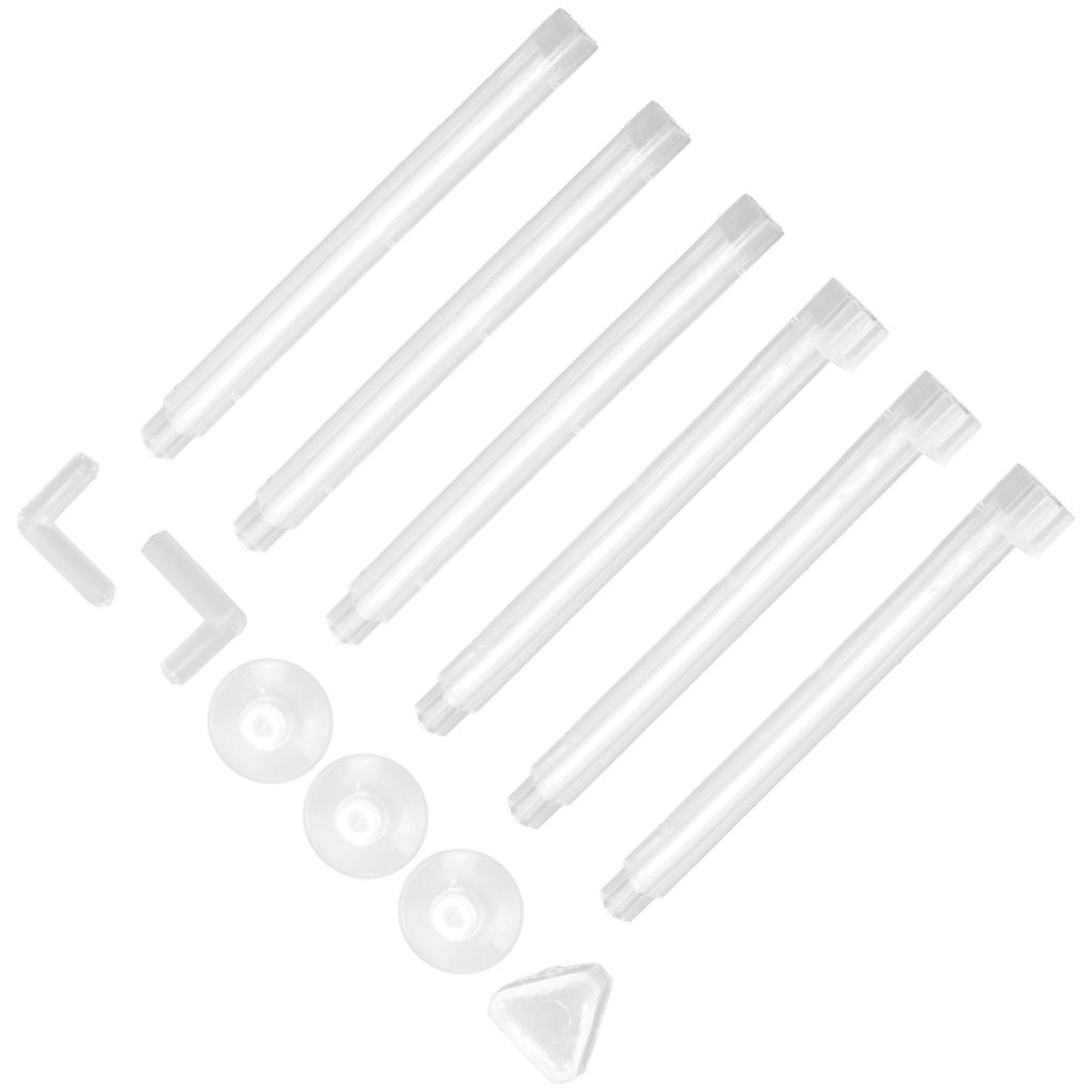 Aquarium Air Bar Plastic Transparent Fish Tank Bubble Release Tube with Three Suction Cups