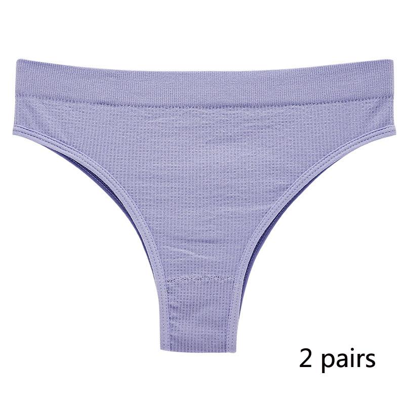 Sports Girls Underwear Thong Female Seamless Large Size Fitness Sports T-word Panties Solid Color Mid-waist Sexy Invisible Girls T Pants Head