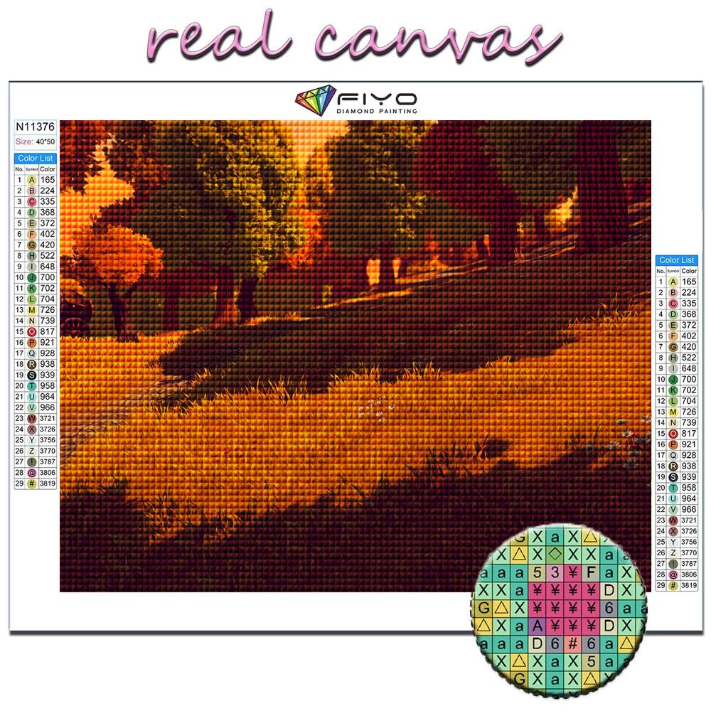 5D Diy Алмазная картина Хэллоуин Страшный тыквенный пейзаж Вышивка крестом Полная алмазная вышивка Мозаика