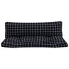 VidaXL Coussins de palette 2 pcs motif à carreaux noir tissu Oxford 360938