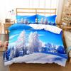 Снежинка пододеяльник комплект Зимняя тема полиэстер одеяло покрывало двойной полный размер для детей подростков взрослых спальня декор комплект постельного белья