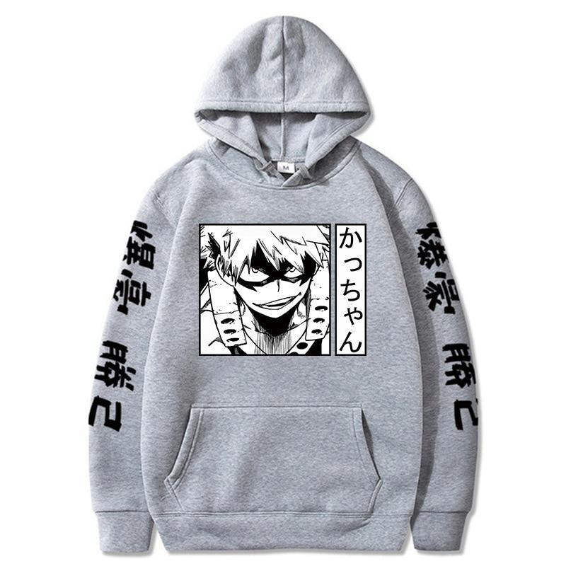 Аниме рисунок My Hero Academia Katsuki Bakugo толстовки мужские женские японский стиль аниме толстовка унисекс забавный Harajuku повседневный пуловер топ