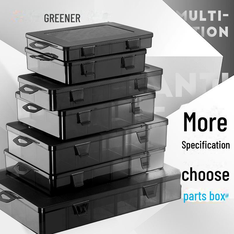 Прозрачный пластиковый многосеточный ящик Green Forest для хранения электронных компонентов и мелких винтов