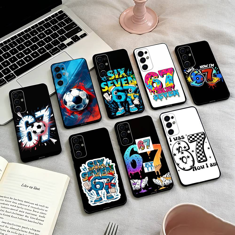 67-y-Seven Meme Aesthetics Phone Case Black Silicone Soft For Samsung S25,S24,S21,S22,S23,S30,Ultra,S20,Plus,Fe,Lite