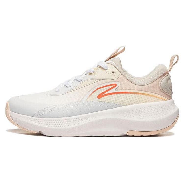 Li-Ning Soft Go Comfortable Versatile Non-Slip Wear-Resistant Low-Top Casual Shoes Women Sneakers White Apricot Gray AGLT180-2