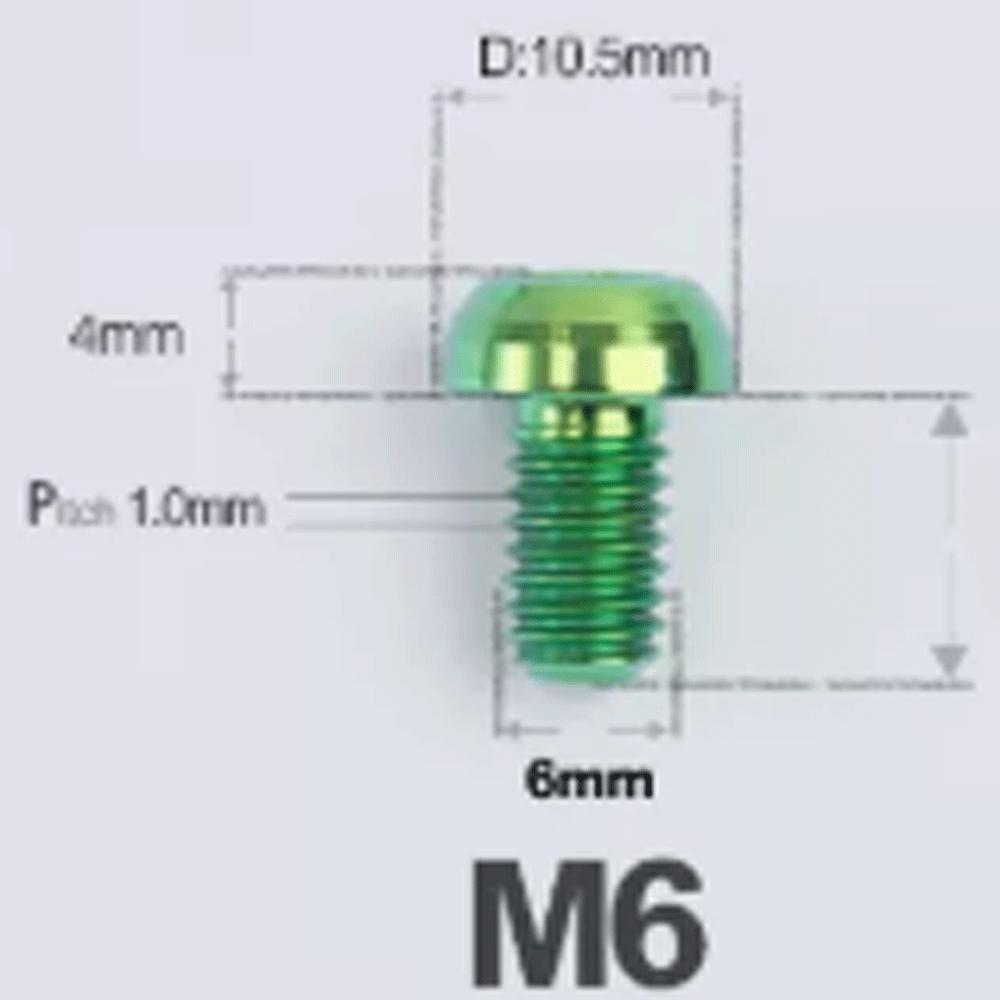 Многоцветный M6 p1mm x6/8/10/12/14/16/18/20/25/30/35мм GR5 TC4 Титановый сплав Болт-винт T30 Torx Грибовидная головка Для велосипеда