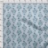 oneOone Cotton Flex Light Blue Fabric Watercolor Sewing Material Print Fabric By The Yard 40 Inch