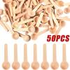 10/30/50Pcs Wooden Spoons Mini Tasting Spoons Condiments Salt Spoons for Kitchen Cooking Seasoning Oil Coffee Tea Sugar