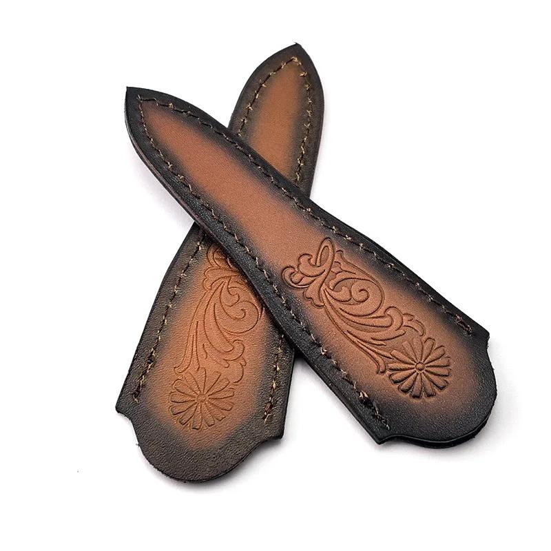 1 шт., ручные ножны из воловьей кожи, открытый кемпинг, нож с фиксированным лезвием, инструменты для хранения, кожаный чехол для чайного ножа