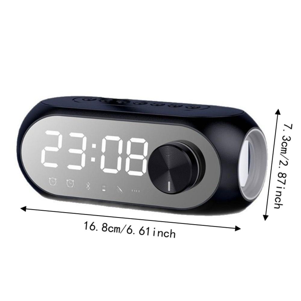 Portable Car Alarm Clock Rechargeable Desktop Small BT Speaker Heavy Subwoofer BT Speaker Car Use