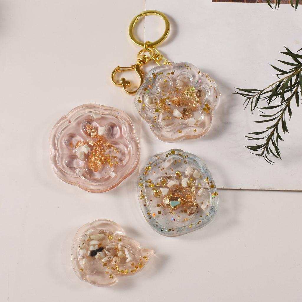 Силиконовая форма для кулона «Кошачьи лапки», жидкий песок, брелок, аксессуары, формы для эпоксидной смолы, ювелирные изделия для любителей рукоделия