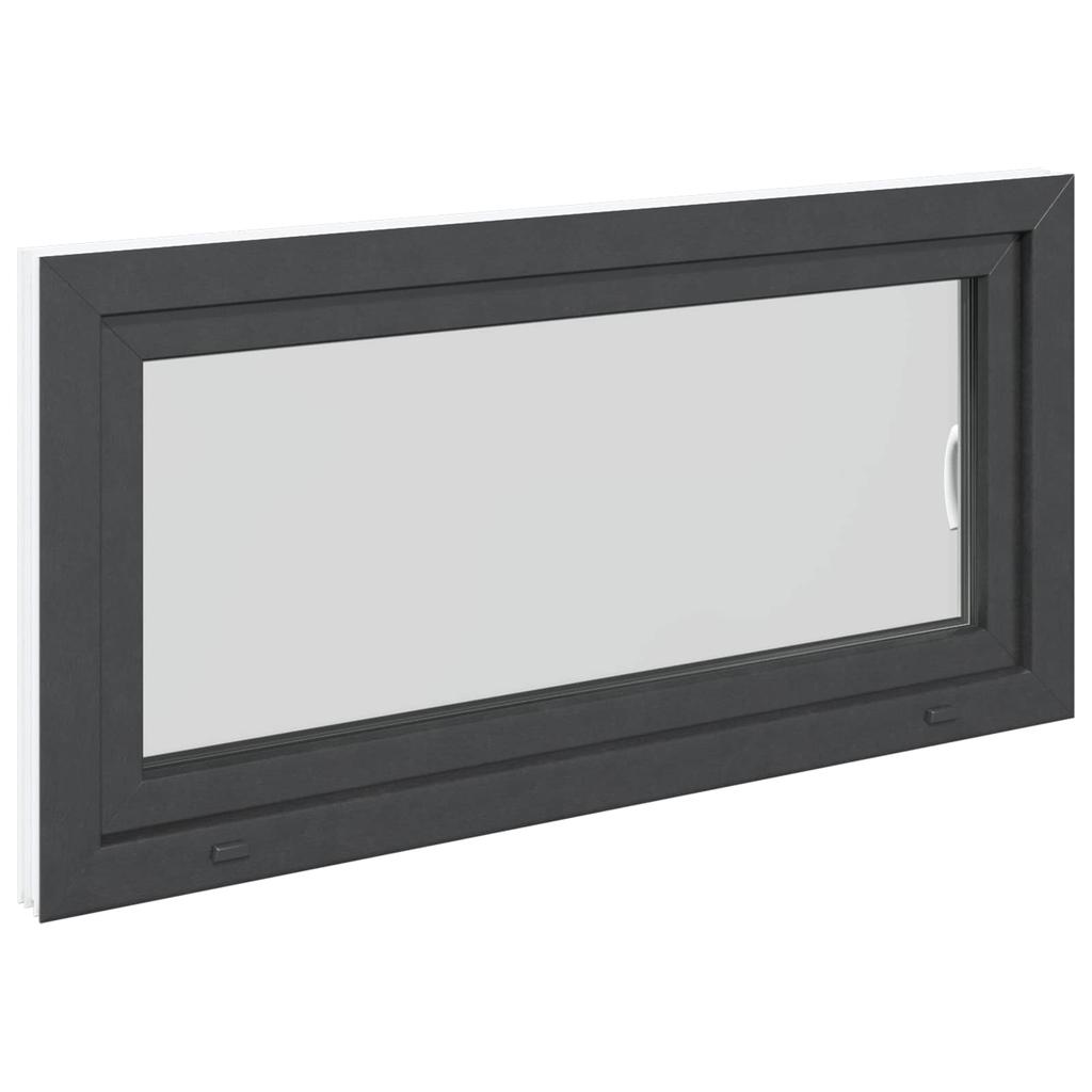 Basement Window RISOR 120 x 60 cm PVC and Glass Anthracite