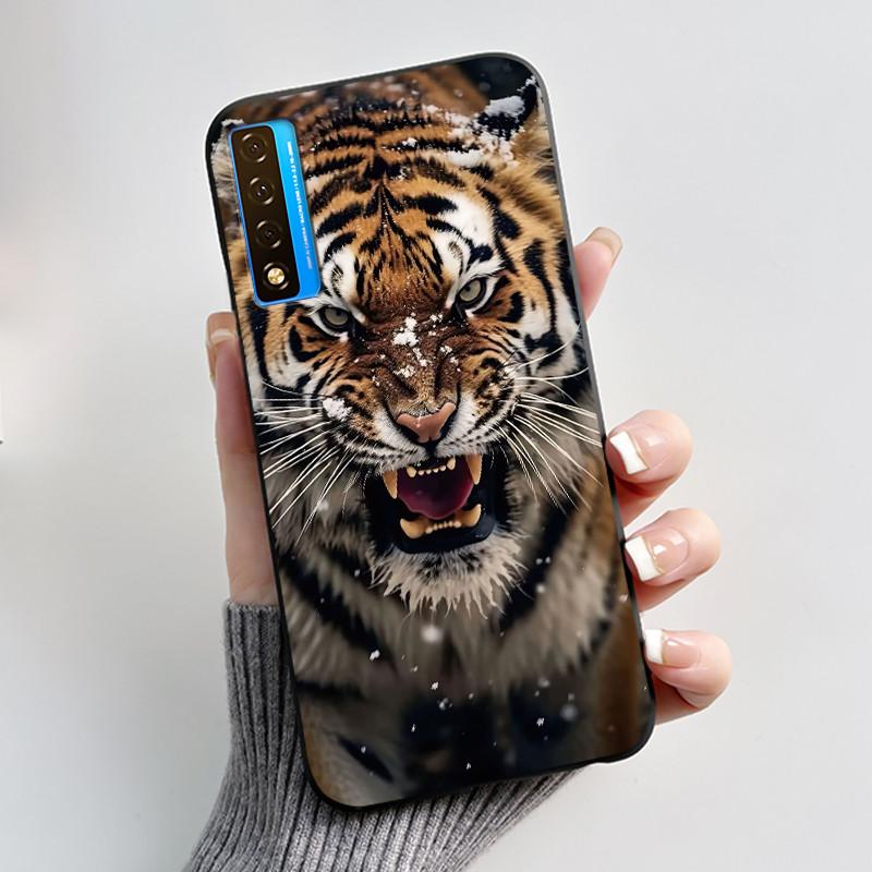 Чехол для TCL 20 20S 20 Pro 5G 20L Plus 20L+ Чехол Роскошный Дракон Милый Крутой Мальчики Девочки Черный Мягкий Силиконовый Чехол для Телефона Задняя Крышка