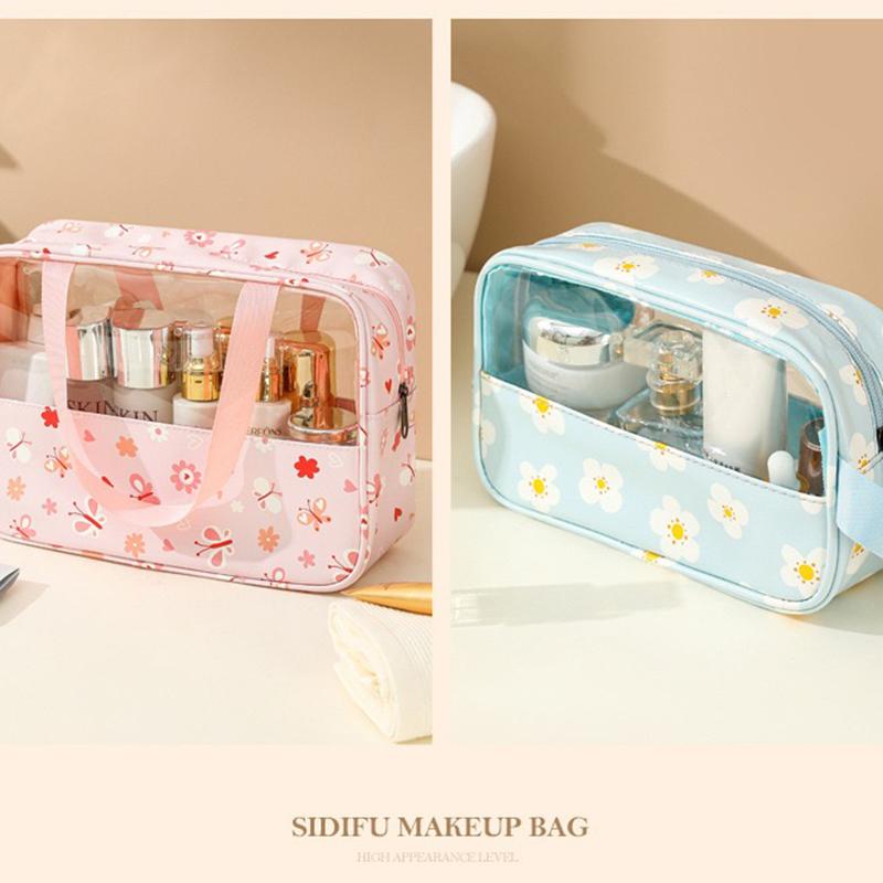 Bag Macaron Transparent Makeup Printed Bag Portable Storage Bag Bath Bag