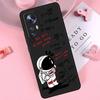Case for Samsung Galaxy M33 M51 M12 M30s M52 M32 5G M23 M13 M31 M22 M53 M21 M31s M62 M23 Cartoon Space Astronaut Black Shell