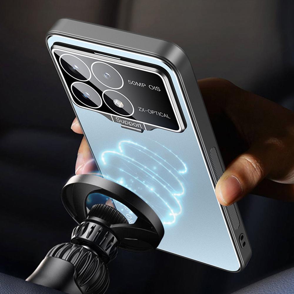 For Xiaomi Poco F6 Pro 5G/Redmi K70 5G/K70 Pro 5G Case with Lens Kickstand Shockproof PC+TPU Phone Cover