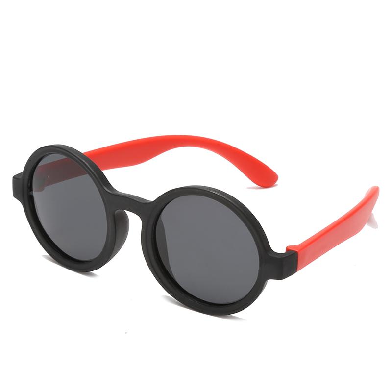 Новые милые детские солнцезащитные очки с круглой оправой, безопасные для детей, мягкие, устойчивые к УФ-излучению, трендовые очки для мальчиков и девочек