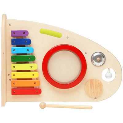 Игрушка Slope Roller Music Station Sound Деревянная игрушка Развивающая игрушка Музыкальный инструмент Ксилофон Барабан Подарок на первый день рождения для малышей Мальчики Девочки Я и