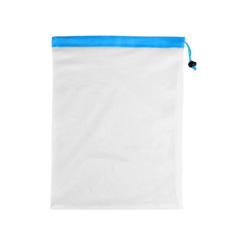 3pcs Mesh Reusable Bag Storage Organizer Female Fruit Vegetable Home Washable Bags Kitchen Storage Bags Free Shipping Items