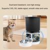 4L Pet Feeder Button WiFi Camera Automatic Cat Feeder Smart Dog Food Dispenser WiFi Timing Video Stainless Steel Feeding Bowl