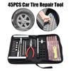 45PCS Tyre Repair Kit Studding Tool Set Puncture Pug Set Motorcycle Car Accessories Car Tire Repair Tool Auto Bike Tire Repair