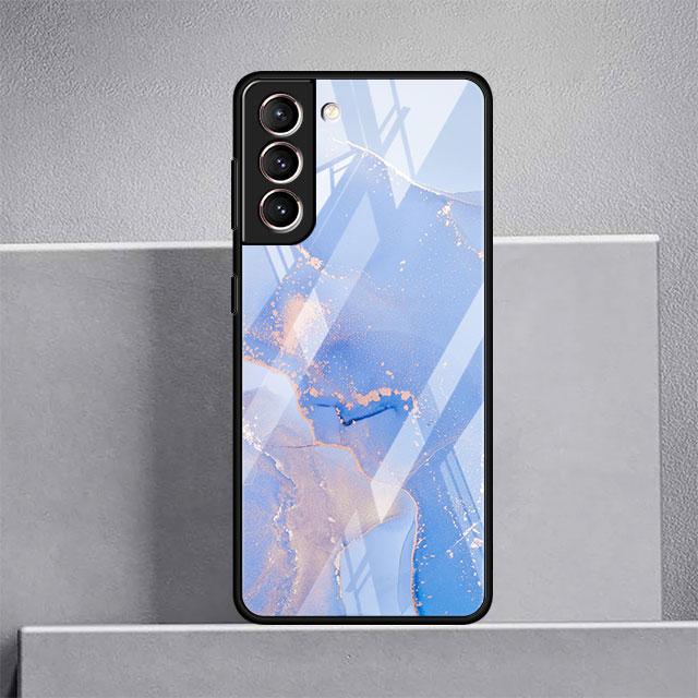 Мраморный узор 3 стеклянный чехол для Samsung Galaxy S22 S20 FE S21 Plus чехол для телефона S10 5G S9 Note 20 Ultra 10 Lite Shell