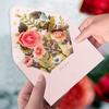 3D Fly-Out Greeting Card Multiple Colorful Flower Decor Greeting Card with Envelope Watercolor Painting Christmas New