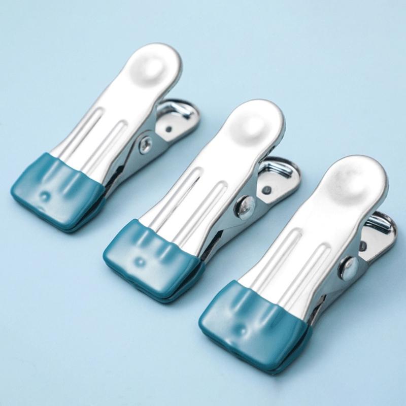 Pack Of 10 Beach Towel Clips Stainless Steel Clothes Fasteners Holders Sandproof Camping Clothespins for Outdoor Use