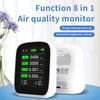 Tuya Wifi 8-в-1 Измеритель качества воздуха Многофункциональный PM1.0 PM2.5 PM10 CO2 TVOC HCHO Температура Влажность Тестер Детектор CO2