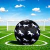 1pc Equestrian Spirit Theme Soccer Ball Football, Size 5, Lightweight PVC, Outdoor Training Soccer Ball,Gift j61414