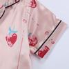 Colorful Fruit & Floral Pajama Sets: Soft Imitation Silk Sleepwear for Children 1-5 Years Old