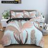 Feathers Duvet Cover Queen/King Size Boho Colorful Bird Feather Bedding Set Tropical Leaves 2/3pcs Polyester Comforter Cover