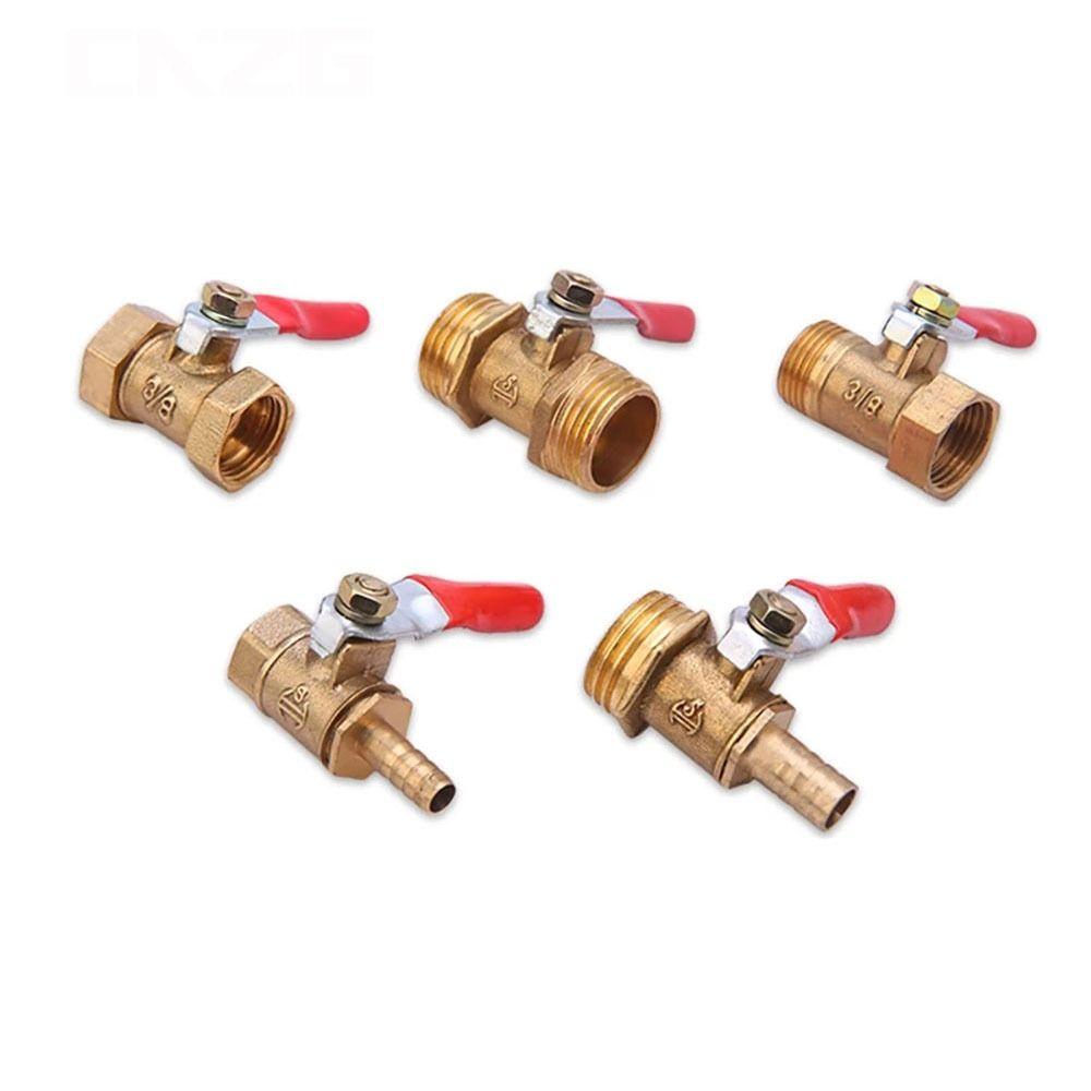 Фитинги для труб Пневматический соединитель Красная ручка Шланг Колючая муфта Шаровой клапан Вода Масло Воздух Газ Топливо