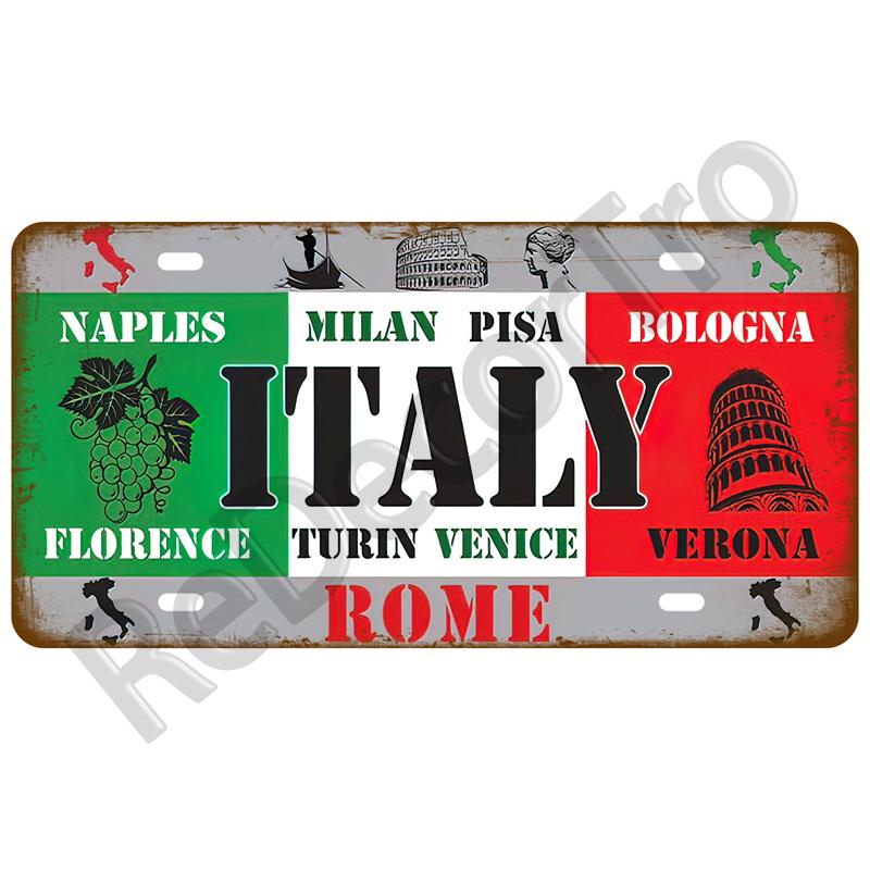 Metal Sign Germany USA Country Flag Tin Sign Plaque France Israel Spain Tinplate Plate For Wall Home Restaurant Craft Bar Decor