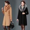 New Style Woolen Women's Coat Mid-length Woolen Collar Windbreaker Jacket