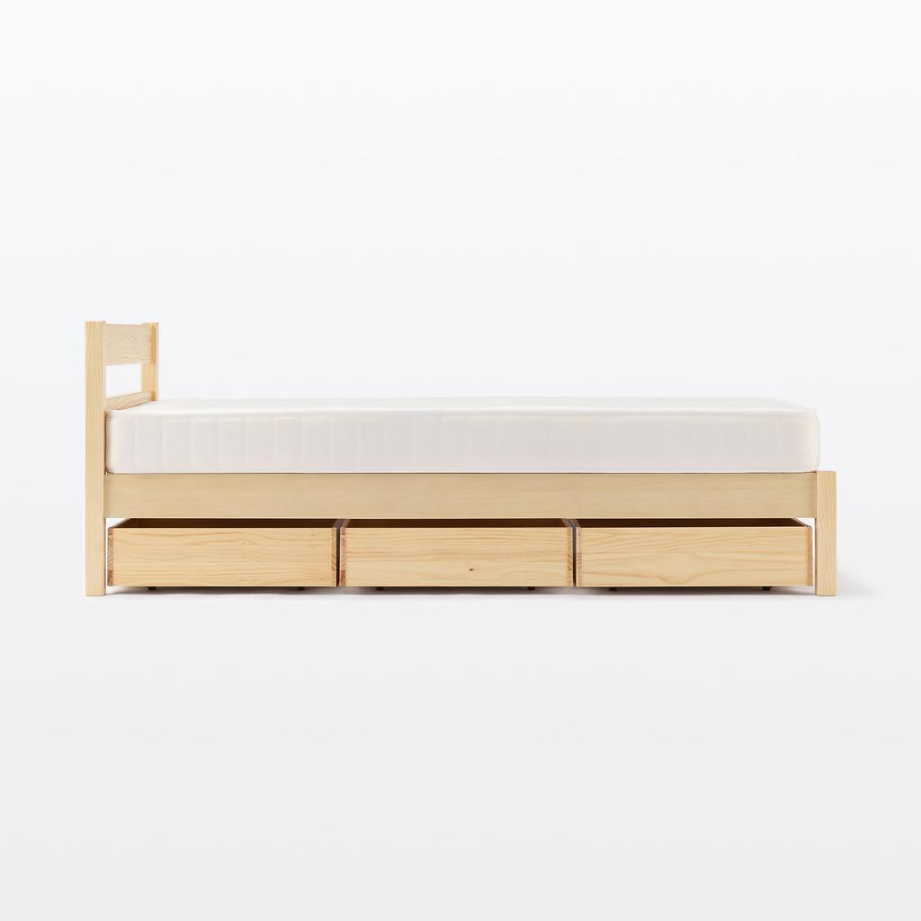 MUJI Деревянная кровать под ящиком для хранения вещей с разделителями KA0NSA1A