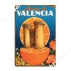 Aroma De Valencia Valencia Orange And Torres De Quart Vintage Poster Metal Plaque Club Party Plaques Tin Sign Poster