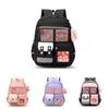 Lightweight Nylon Student Backpack With Color Blocked Design For Young Children