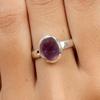 Amethyst Ring, 925 Silver Ring, Gemstone Ring, Oval Ring, Handmade Ring, Birthstone Ring, Statement Ring, Silver Jewelry
