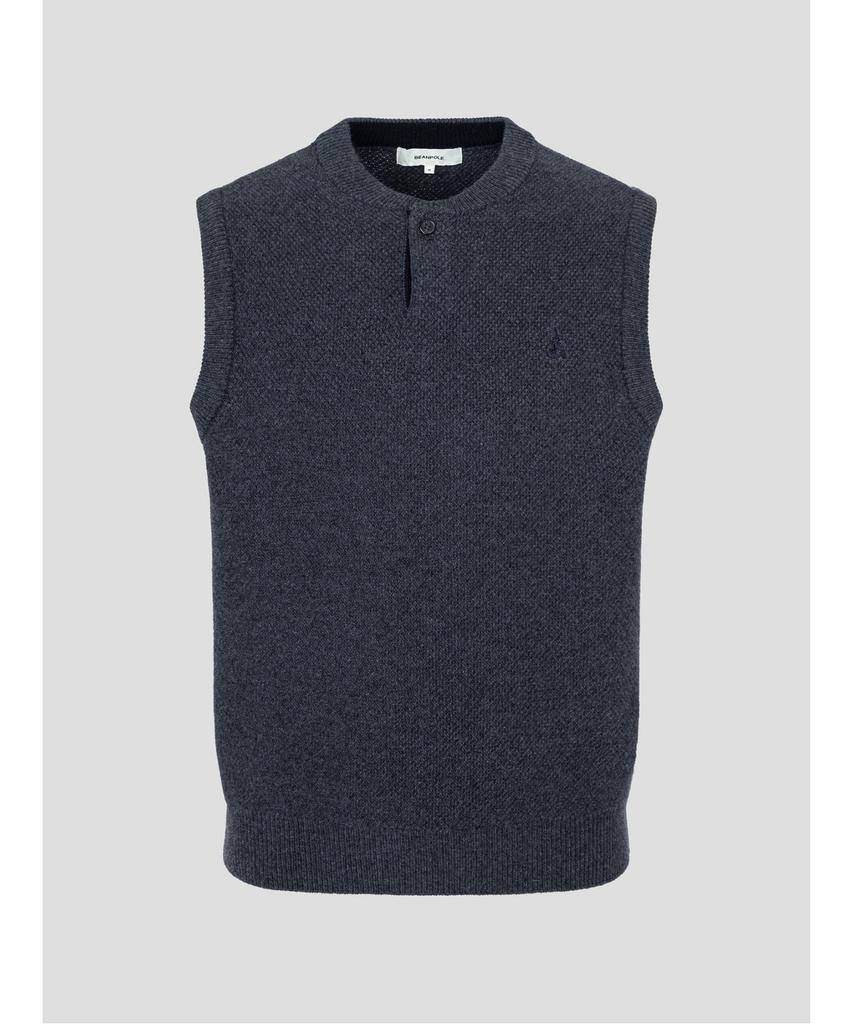 Beanpole Men Button Neck Vest - Ash