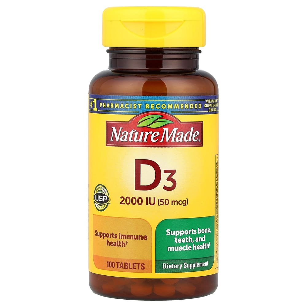 Nature Made Vitamin D3 50 mcg 100 Tablets